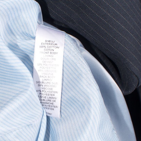 Banana Republic Men's Jacket 40R Navy Pinstripe  Cotton - Picture 5 of 6